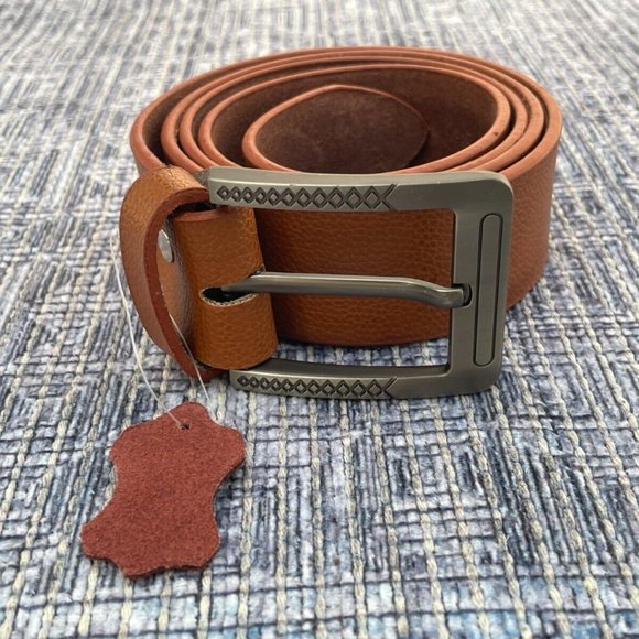Genuine Leather Waistband Handmade Brown Belt Pin Buckle Belt Size 41-42 inches - Picture 6 of 8